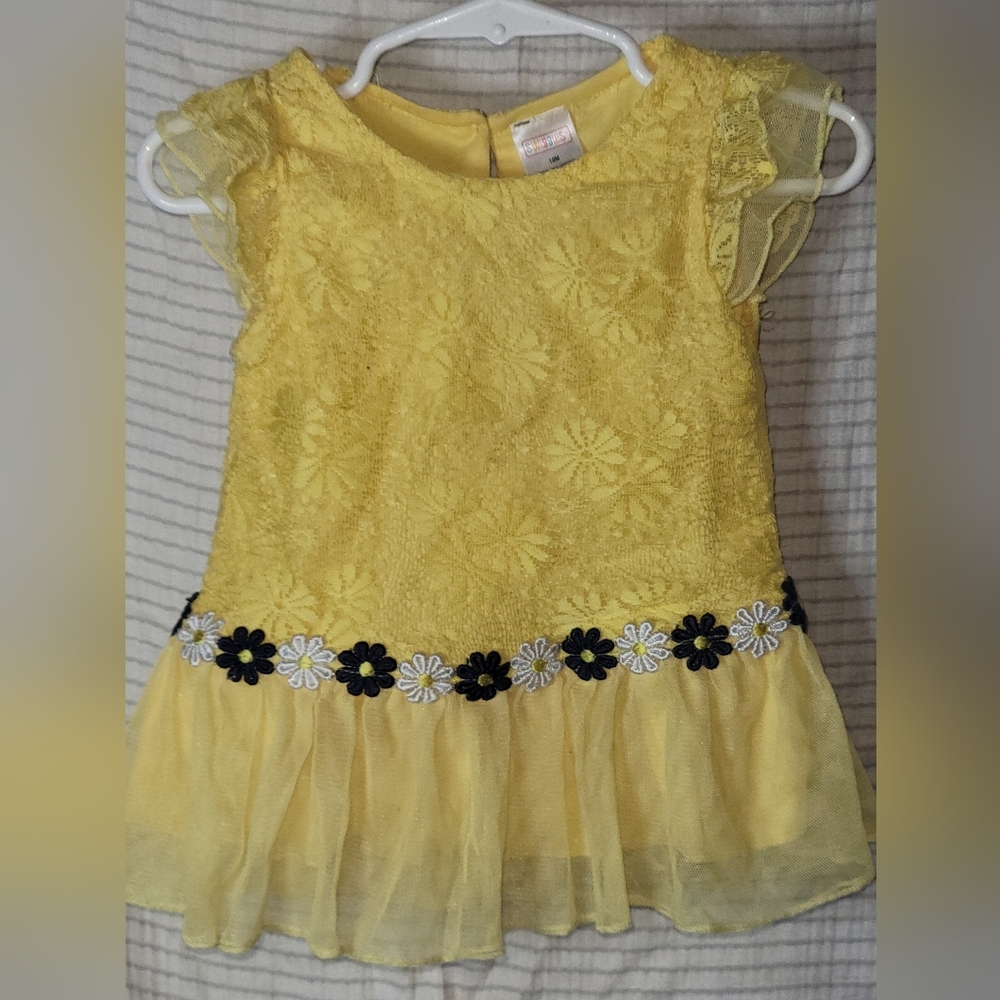 COPY - Swiggles yellow lace top baby girl size 18 months